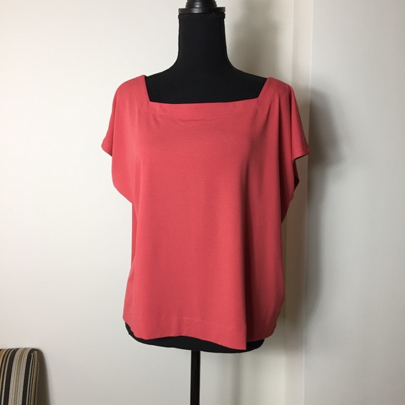 NWT Eileen Fisher Squnk S/S Crop Top Sz L A24 - Picture 2 of 8